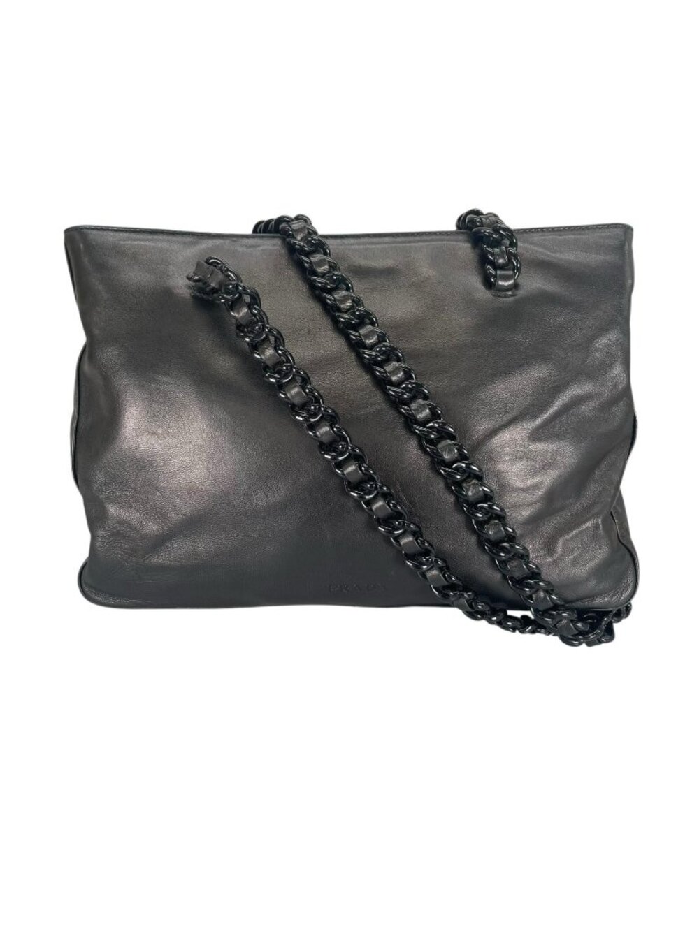 Prada Tote Bag Leather Black